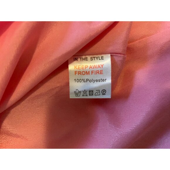 In the Style Tie Front Blouse Womens Size 8 Pink Boho Peasant Top Long Sleeve Sq - Picture 16 of 16